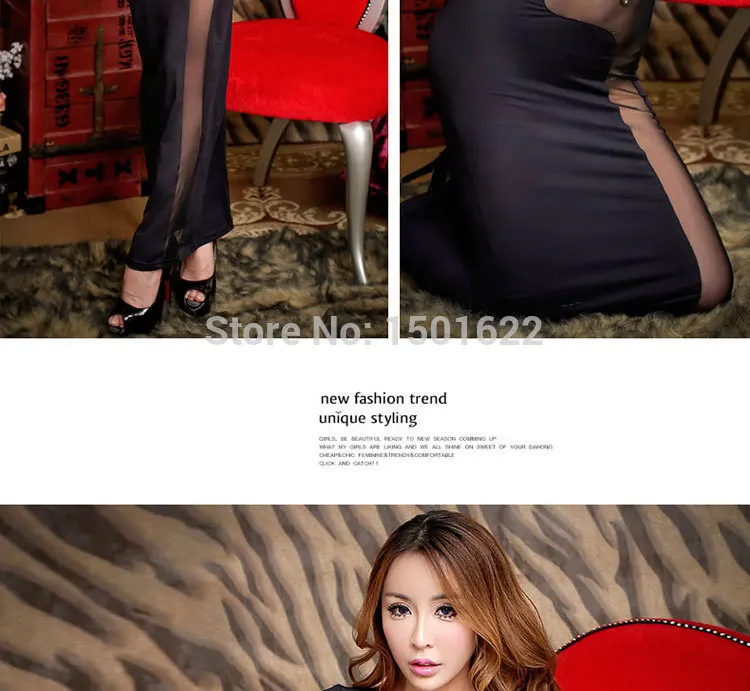 2014 new winter posh nightclub women's ultimate temptation backless tight package hip long dress |