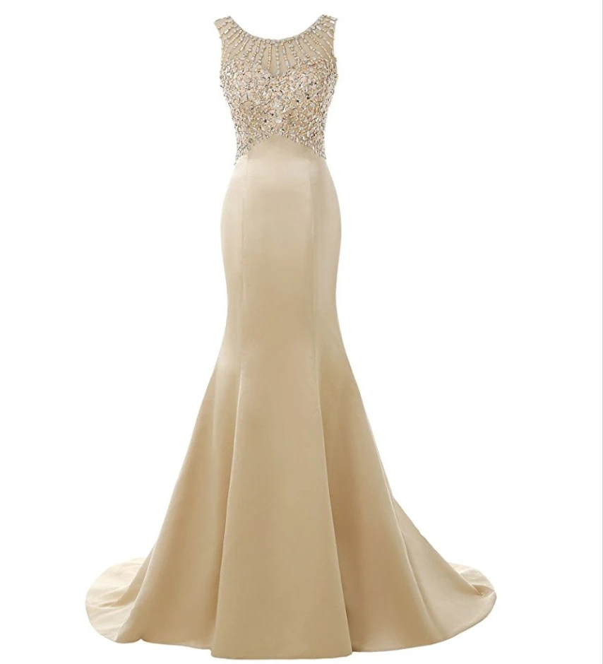 Dreambridal The latest in-kind pictures Elegant Long Mermaid Prom Dress Beaded Gowns Bridesmaid | Свадьбы и торжества