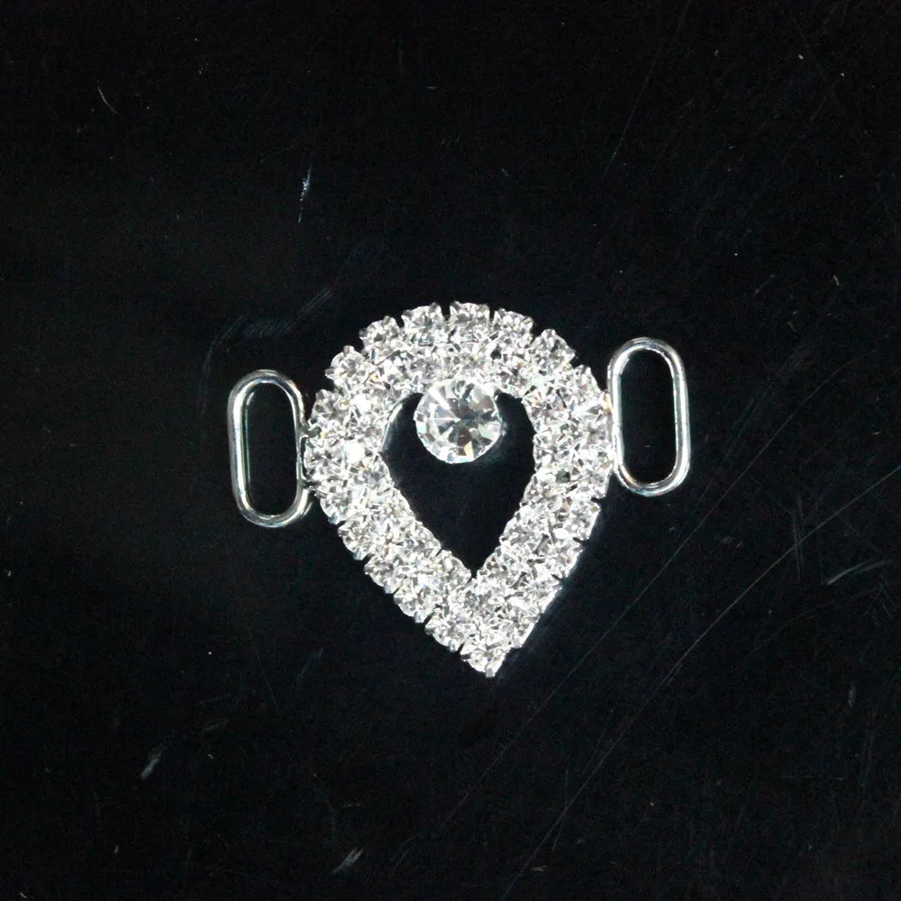 10 шт./лот украшение бикини со стразами в форме сердца металлическая цепочка с