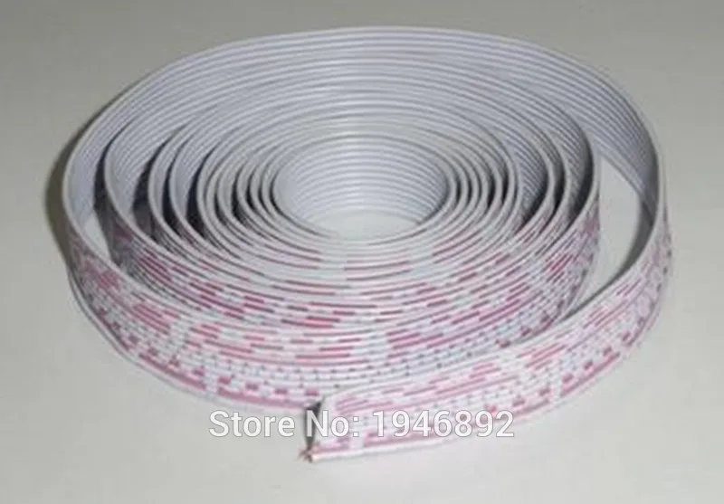 Гибкий многожильный 26 AWG UL 2468PVC 7/0.16TS плоский ленточный провод с красно белым