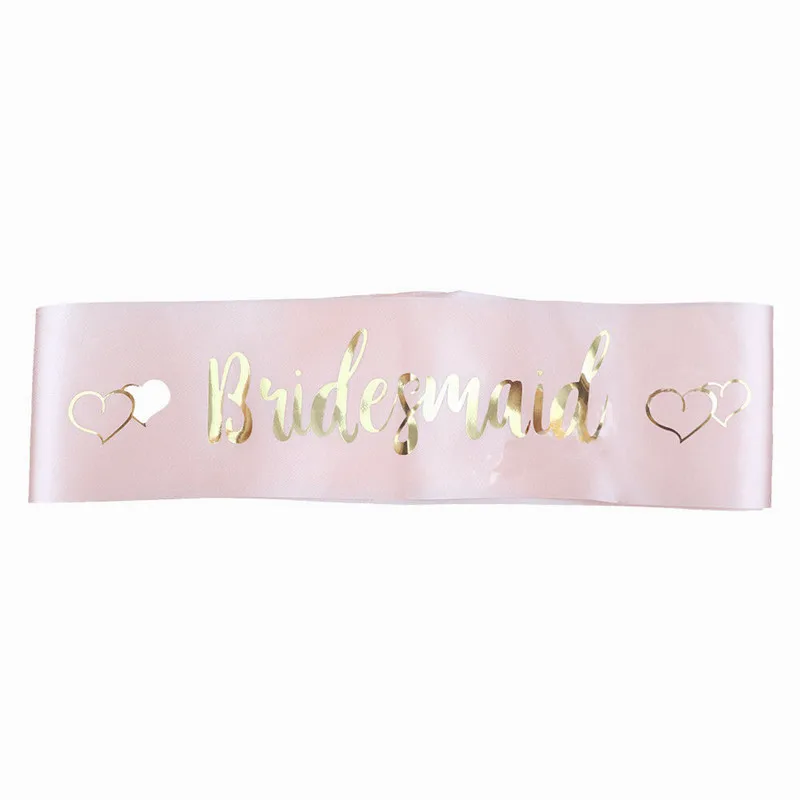 Bridesmaid Розовый Горячий тиснение невесты этикет с Невеста быть створкой холостяк вечерние подружки невесты Команда Невесты плечевой ремень девушка прекрасная подвеска - Цвет: Bridesmaid