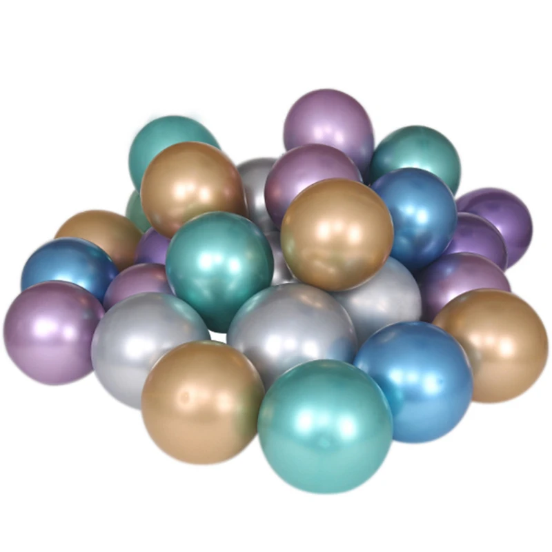 

30/50/100pcs 10inch Chrome Latex Balloons Wedding Party Decor Globos Metalicos Thick Pearl Metallic Latex Ballon Helium Supplies