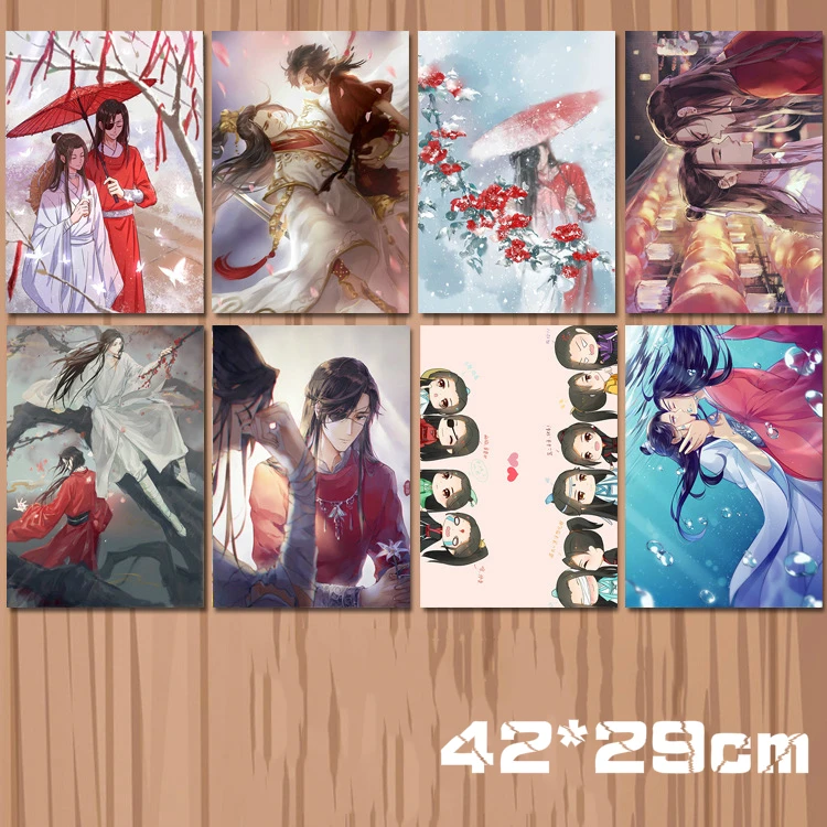 Giancomic 8 шт. Mo Dao Zu Shi плакаты Wei Wuxian прозрачная фигурка древности аниме постеры DIY