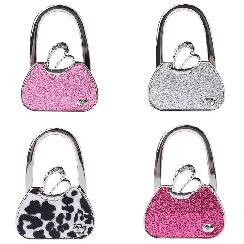 

Складная вешалка для сумок и кошельков Butterfly Стразы, настольная вешалка с крючком, женские подарки, универсальные Крючки для домашнего испо...