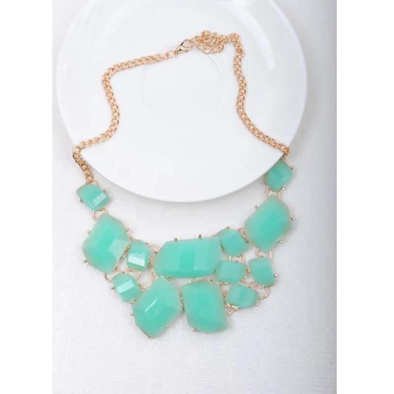 Новинка 2016 длинное ожерелье женское геометрическое из смолы колье эффектные