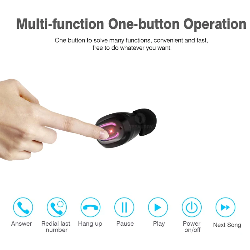 Bluetooth 5 0 наушники Беспроводной Спортивная гарнитура сенсорный Управление TWS