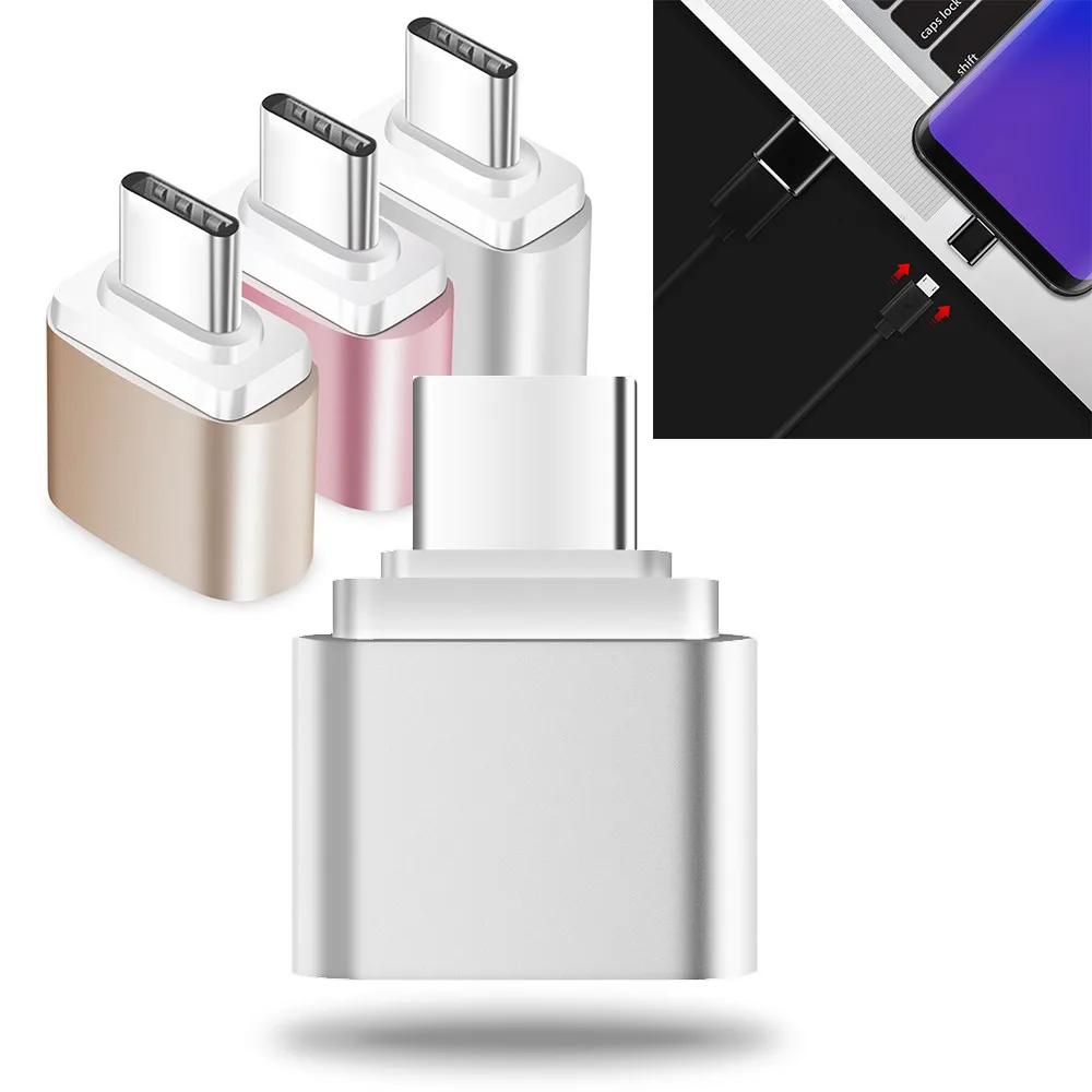 Новинка 1 шт. переходник типа C на USB 3 0 OTG металлический Male-Female USB-C для смартфонов
