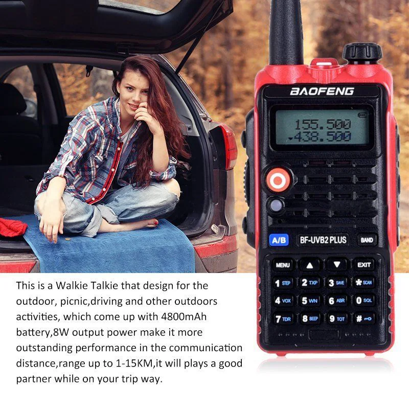 Рация Baofeng UVB2plus Двухчастотная двухканальная CB Беспроводная портативная UV5R 128CH 5W