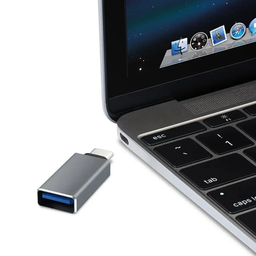 USB-C 3 1 Тип C штекер к USB 0 Женский адаптер для MacBook 12 дюймов серебро 8 февраля |
