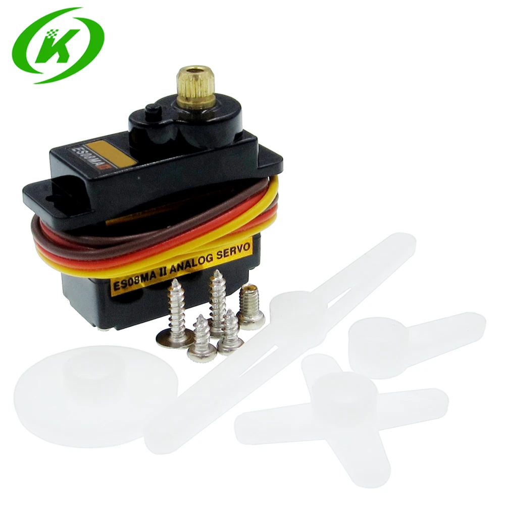 

4pcs/lot ES08MA II Mini Metal Gear Analog Servo 12g/ 2.0kg/ 0.12 Sec Mg90S