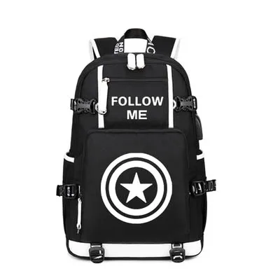Мстители 4 эндшпиль рюкзак аниме Shield. Капитан Америка Мстители: эндгейм Косплей нейлоновая школьная сумка дорожные сумки