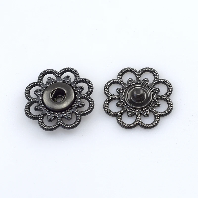 Meetee 10pcs 22/25mm Metal Snap Buttons Gun black Stud for Women Coat Decorative Clothes Craft Sewing Accessories D3-2 | Дом и сад