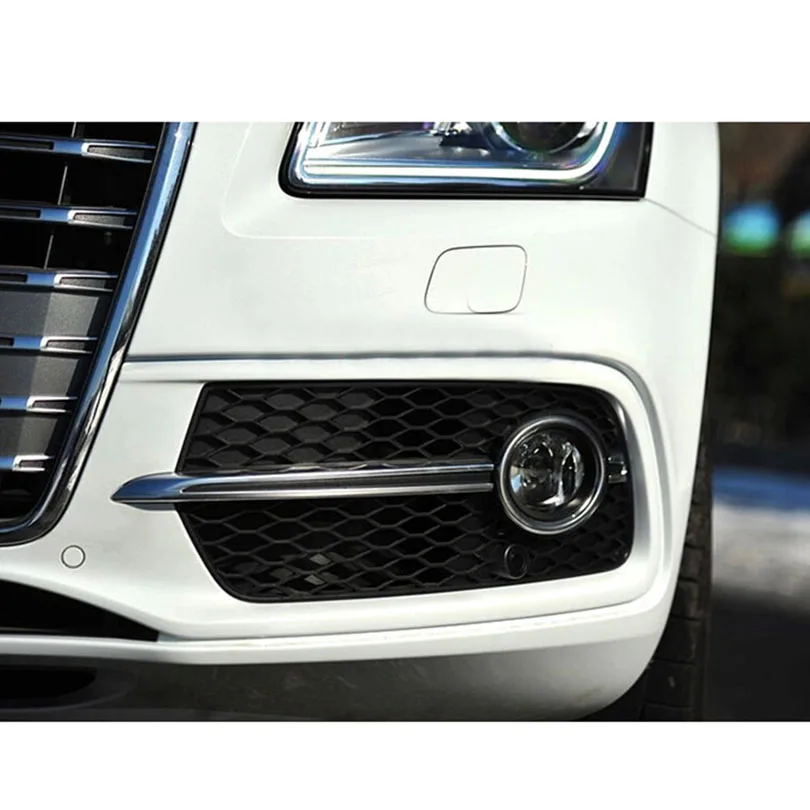 Спорт Sline SQ5 Стиль соты глянцевый черный + Матовый Хром переднего бампера Туман