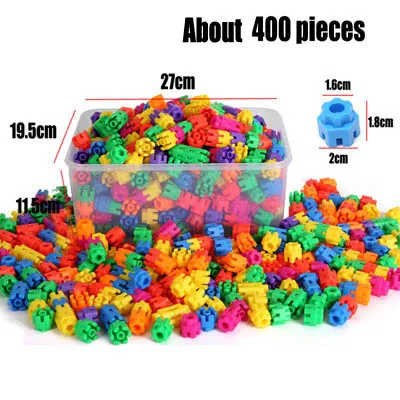 400 pieces-Box MYHOESWD 800 шт. робот-Сборная игрушка, креативные строительные блоки, набор строительных игрушек, сборные игрушки для детей, игрушки ручной работы - Цвет: 400 pieces-Box