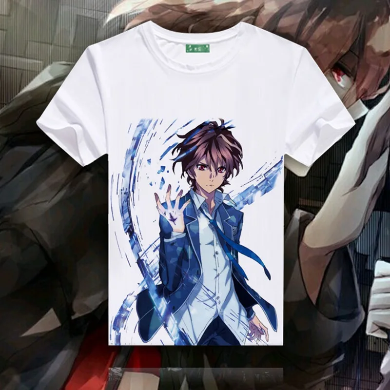 Guilty Crown аниме OUMA SHU футболки с круглым вырезом и коротким рукавом GC YUZURIHA INORI