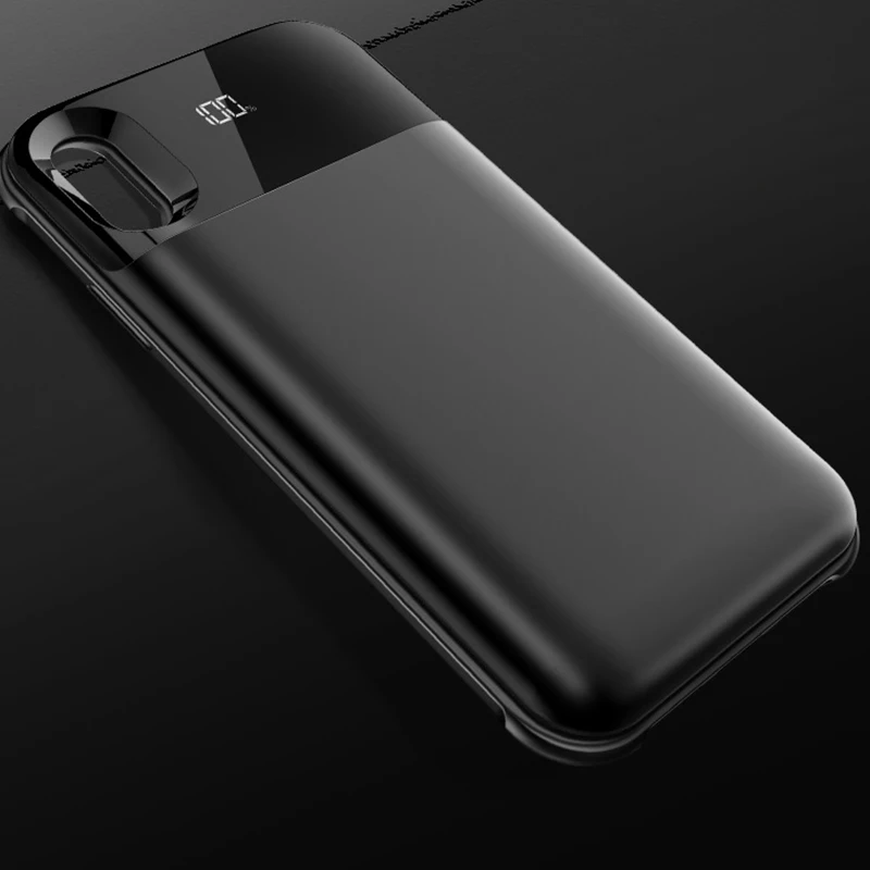5500 мА/ч для Iphone XR XS Max XS чехол с аккумулятором, автономный беспроводной Чехол для зарядки, умный цифровой дисплей
