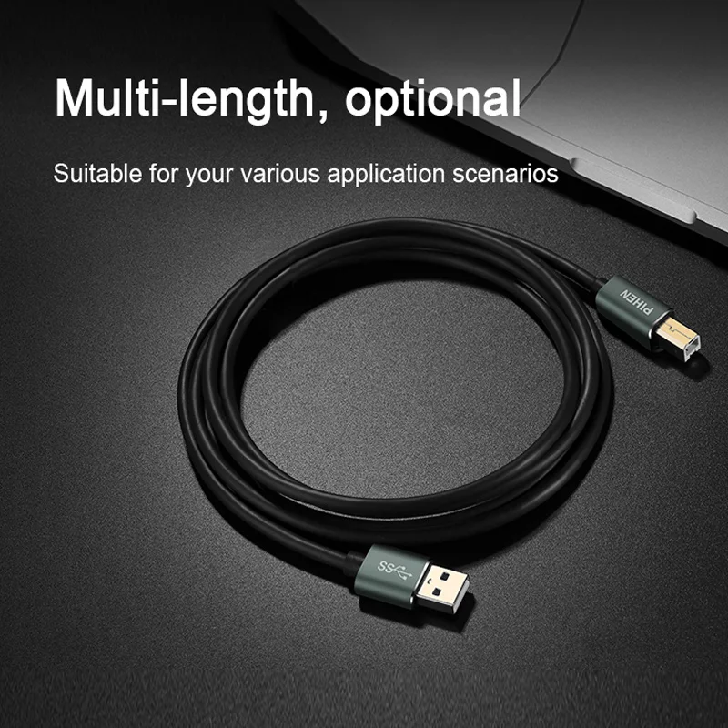 PIHEN USB кабель для принтера Тип B Мужской к мужскому 3 0 2 Canon Epson HP ZJiang принтер