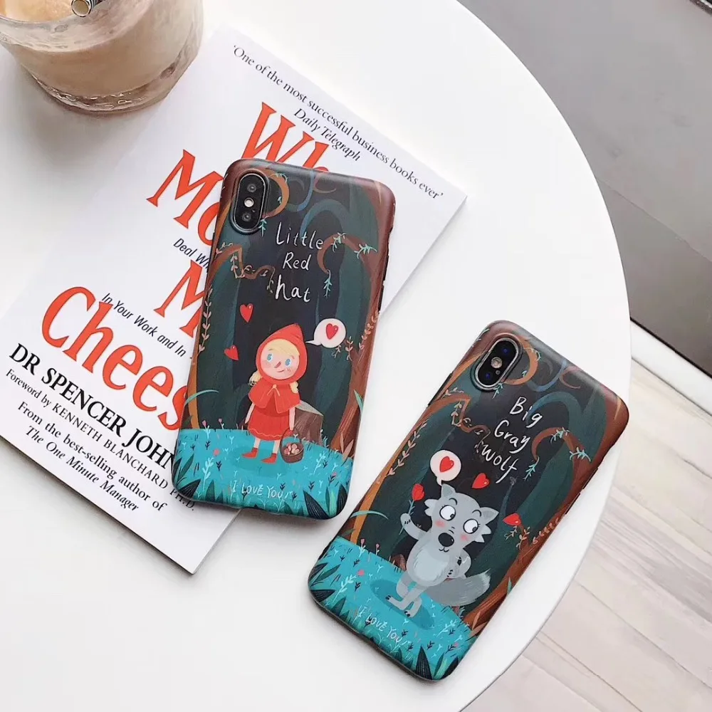 Роскошный бренд Мягкий силикон imd чехол для Apple iPhone 7 милый мультфильм дикий серый