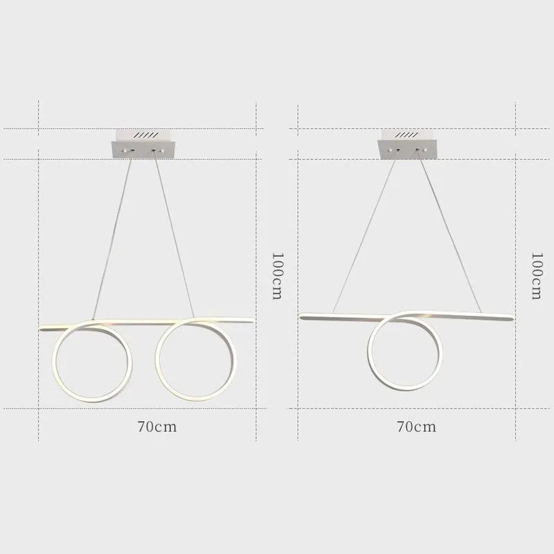 

Circular Restaurant Hanging Lights Led Postmodern Minimalist Creative Line Art Dining Room Living Room Bedroom Pendant Lights