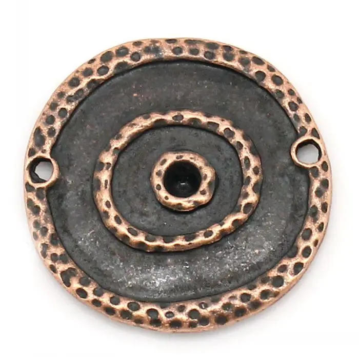 

DoreenBeads Retail Connectors Findings Round Antique Copper 22mm Dia,30PCs