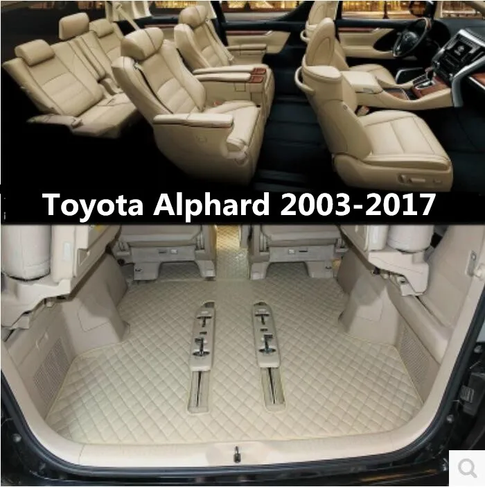 3D роскошный тонкий коврик для багажника ног Toyota Alphard 2003 2017 2018 левой и правой рукой