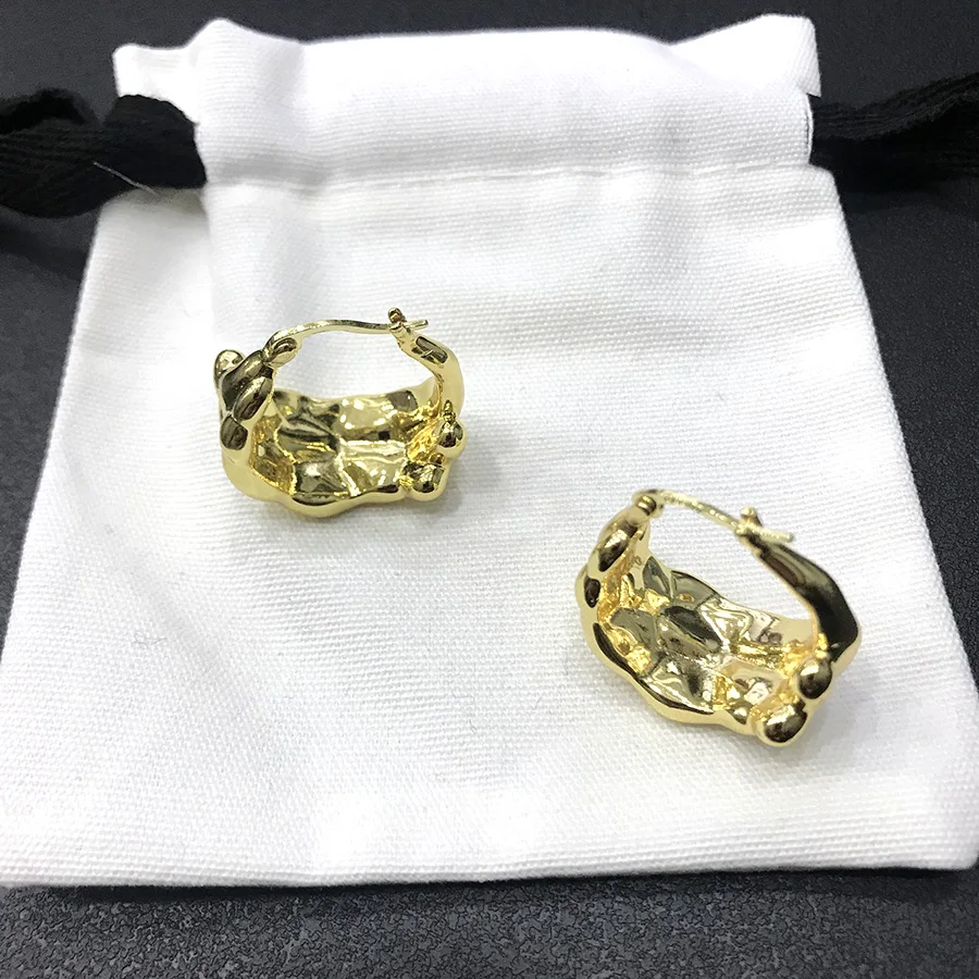 2019 модные роскошные брендовые ювелирные изделия ручной работы Золотые 585 серьги