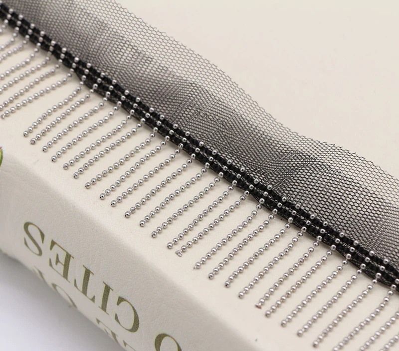 2 ярда лента из бисера Кружевная Сетка отделка кисточкой серебряные аксессуары