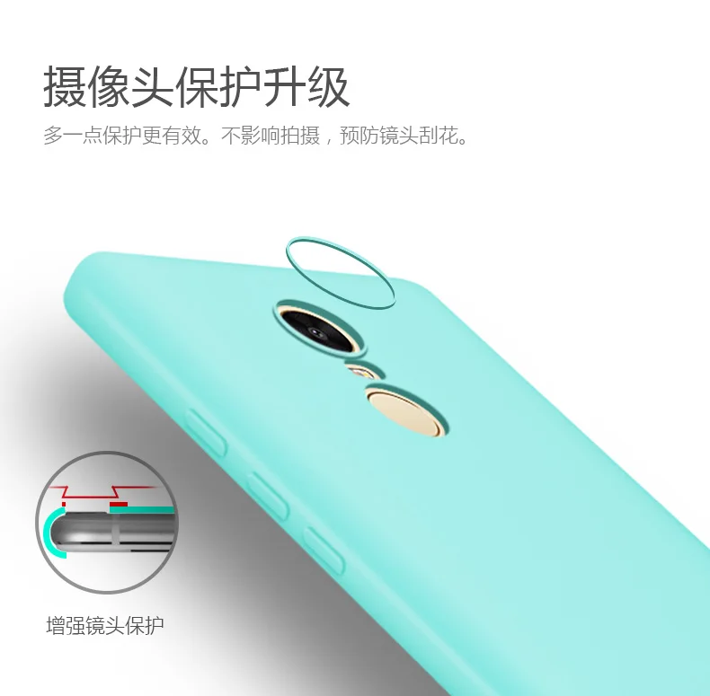 Для Xiaomi Redmi Note 4X4 3 чехол из мягкого ТПУ конфетный Цвет Матовая защитная задняя