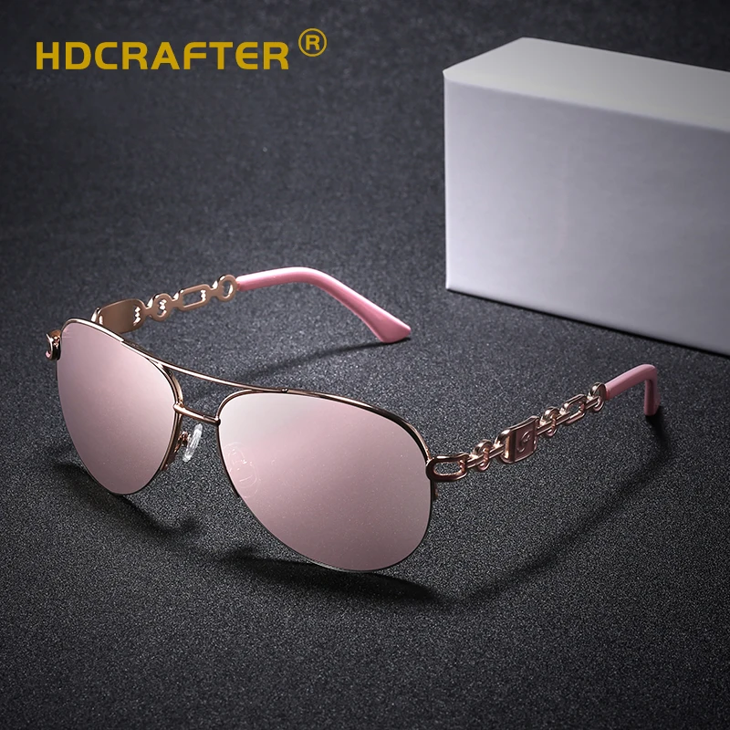 HDCRAFTER Солнцезащитные очки женские винтажные Поляризованные женские солнцезащитные очки оттенки Oculos de sol Feminino UV400 розовые Брендовые женские очки