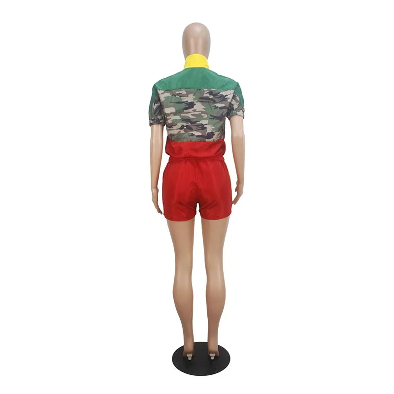 Женские спортивные костюмы камуфляжный спортивный костюм из 2 предметов Женская