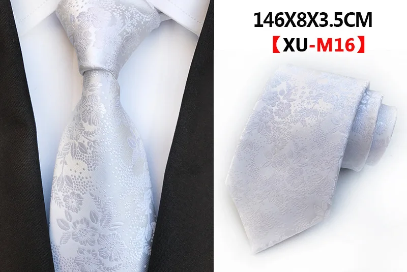 XU-M16 Модный шелковый цветочный мужской узкий галстук цветочные галстуки цветочный узор формальный деловой мужской классический галстук пейсли для шелковые галстуки - Цвет: XU-M16