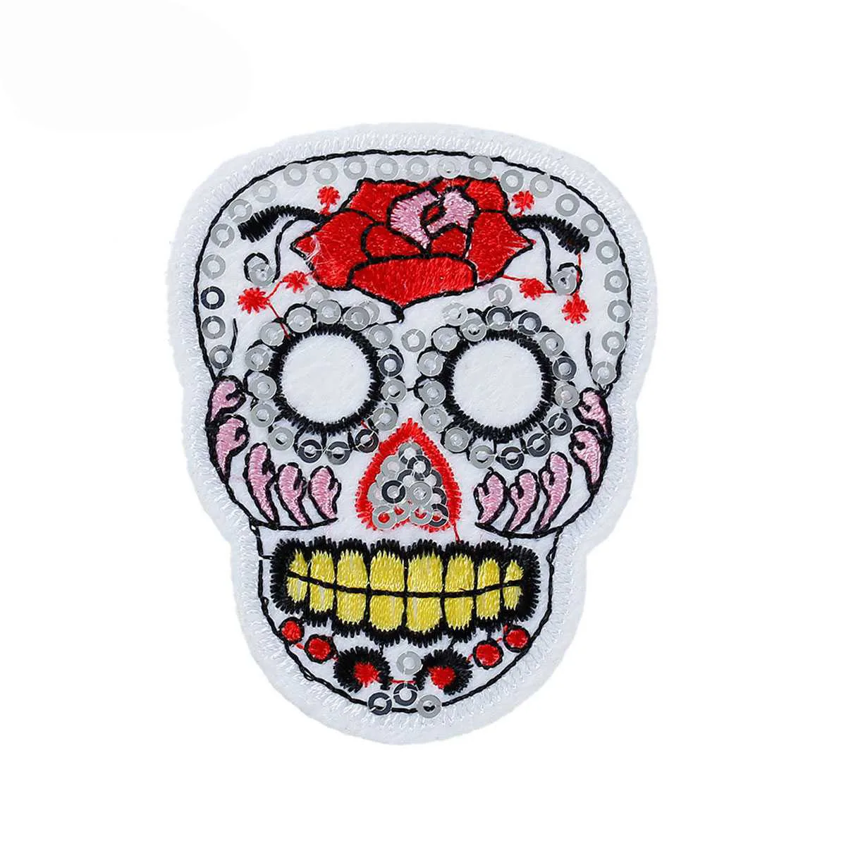 5 шт Череп блёстки патчи железа на швейных приложений Значки для одежды наклейки