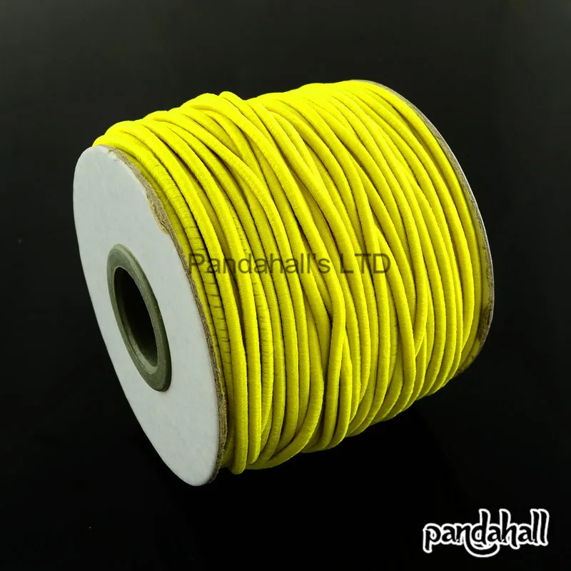 30 м/40 м/рулон 2 мм круглый DIY эластичный нейлоновый шнур снаружи резиновый внутри для изготовления ювелирных браслетов и ожерелий - Цвет: Gold