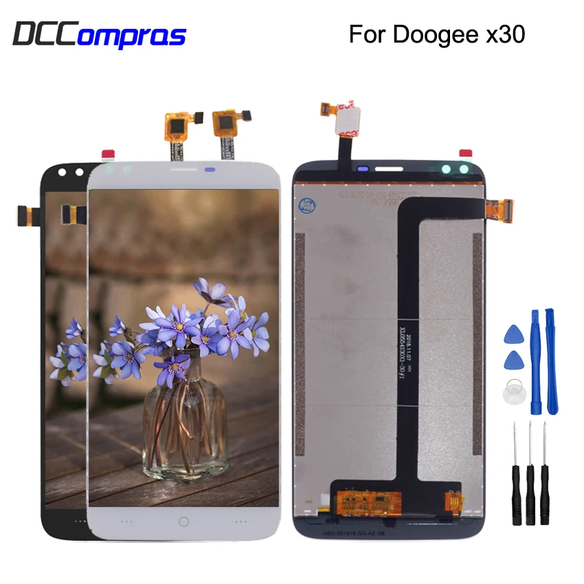 Оригинальный Для Doogee X30 ЖК-дисплей кодирующий преобразователь сенсорного экрана
