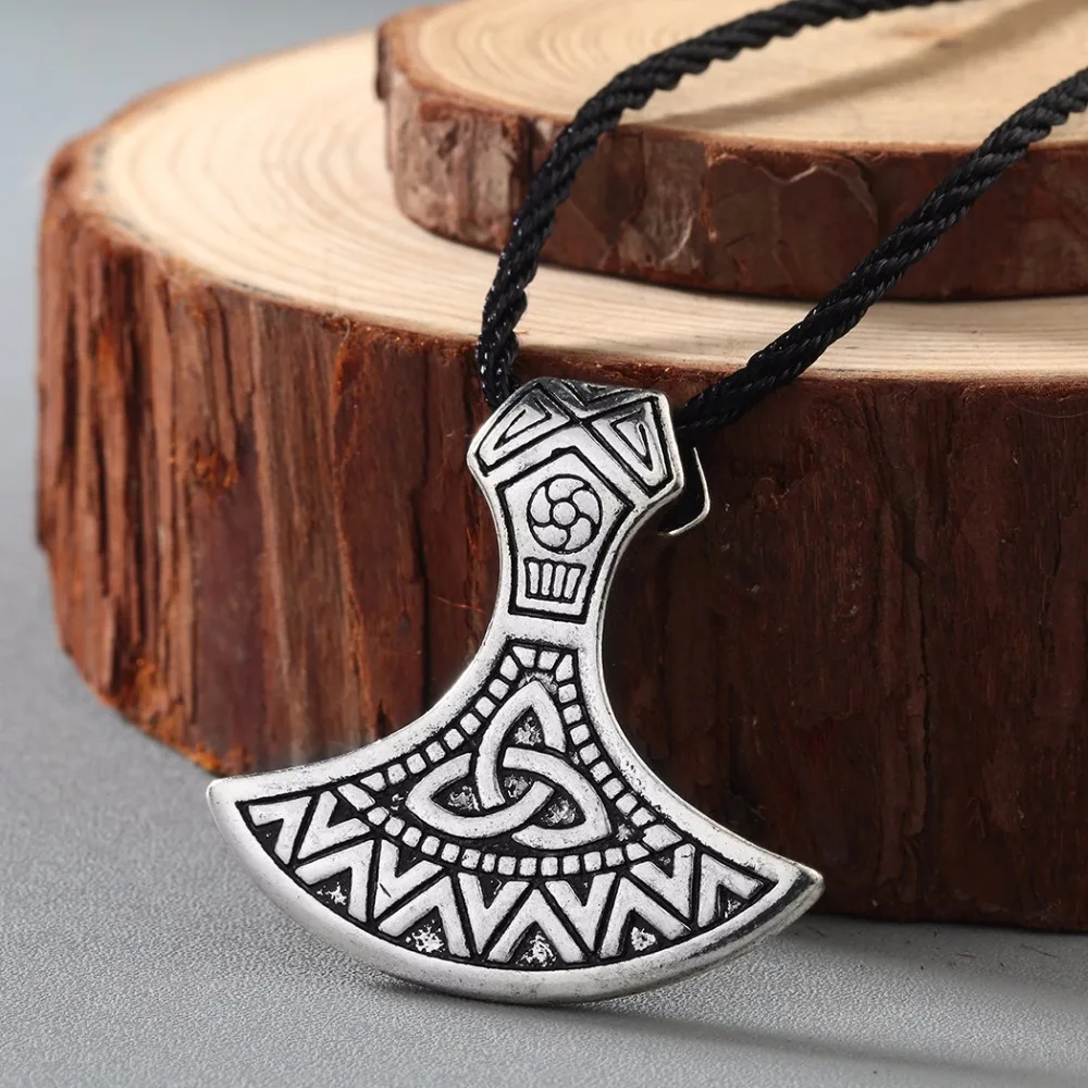 Kinitial молоток Тора топор ювелирные изделия Valknut Odin символ норвежского ожерелья s