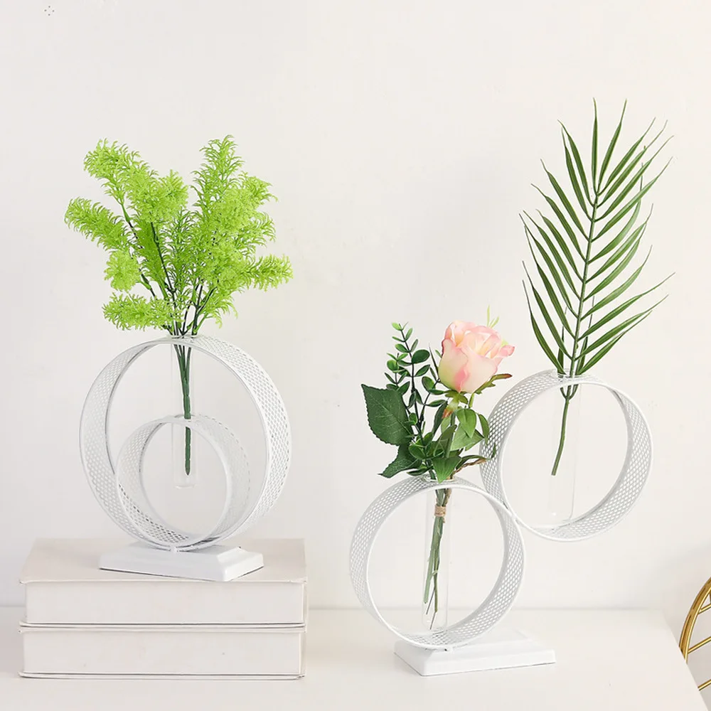 Ins в скандинавском стиле стеклянная пробирка железная художественная ваза