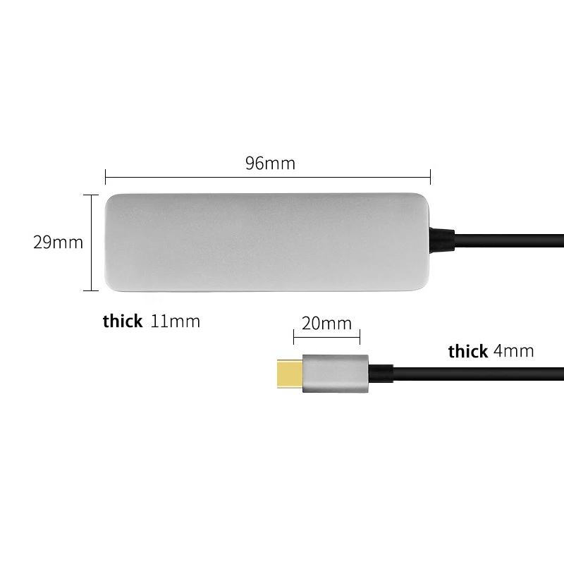 Тип с разъемами типа c и 2-портовый USB3.0HUB+ HDMI+ SD/устройство для считывания с tf-карт новые продукты для ноутбука Macbook конвертер зарядки