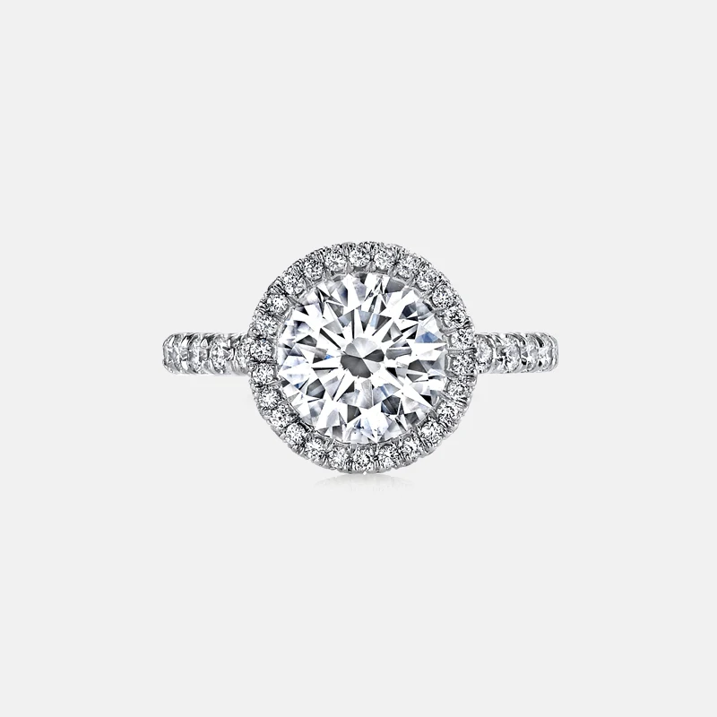 AINOUSHI 2017 потрясающее кольцо с зубеком 4ct сердечками и стрелами разрезом Sona Halo