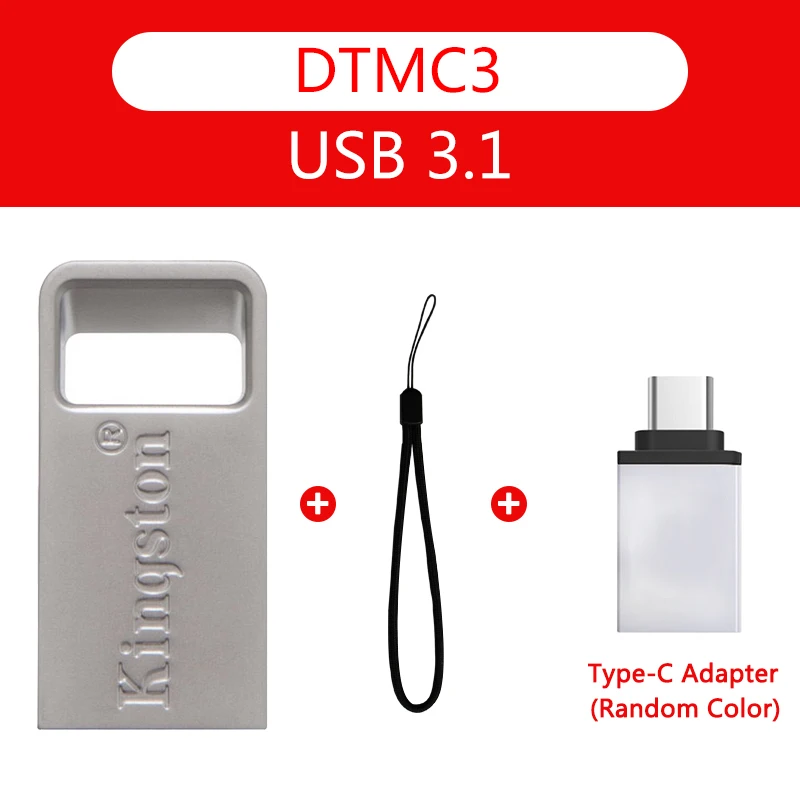 Kingston флеш-накопитель USB 3,0 16 Гб оперативной памяти, 32 Гб встроенной памяти, 100 МБ/с. мини USB флеш-накопитель 64 Гб 128 металла cle USB 3,1 U диск флэш-диск для компьютера ПК - Цвет: Зеленый
