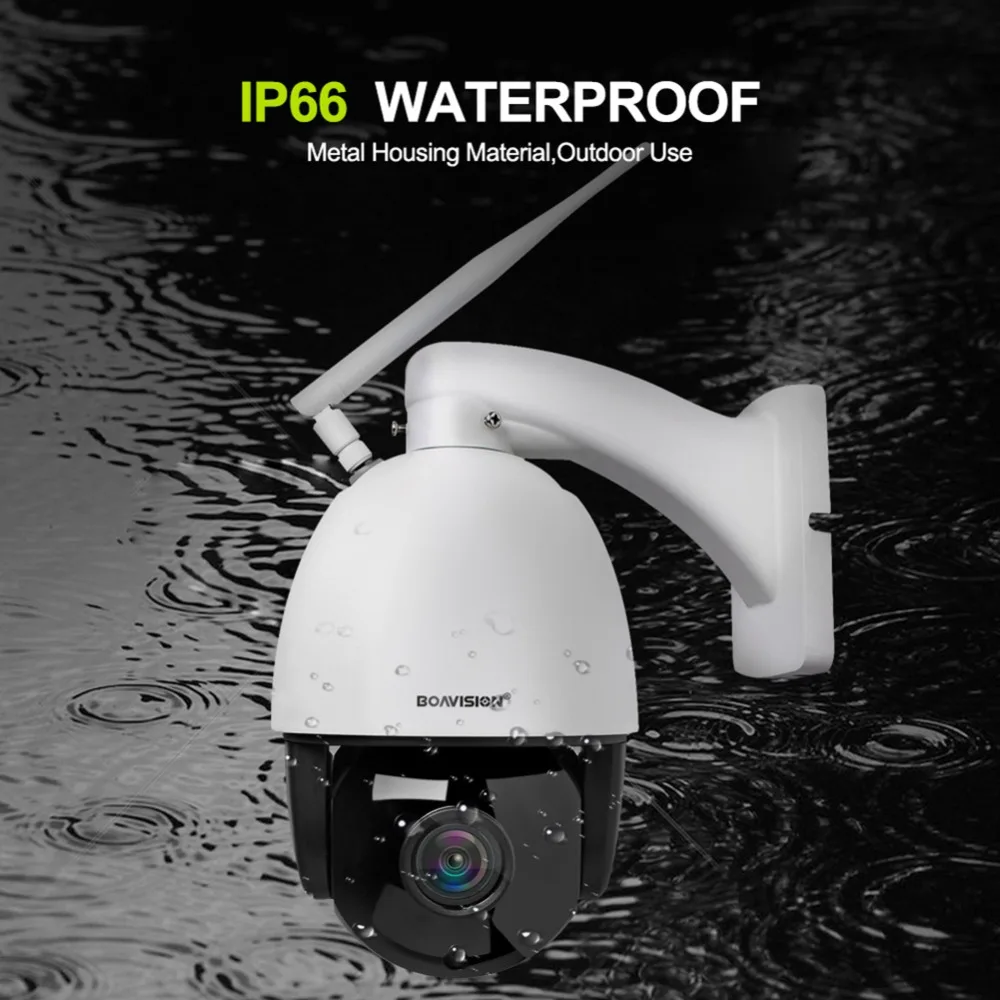5X 10X Zoom 2MP Беспроводная PTZ IP камера наружная водонепроницаемая IP66 1080P WIFI аудио ONVIF IR