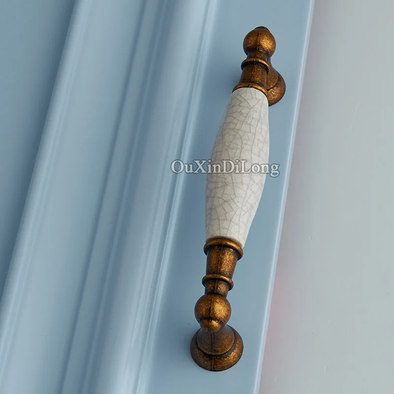 Элегантный дизайн 2 шт Европейская керамическая трещина мебельные ручки ящика