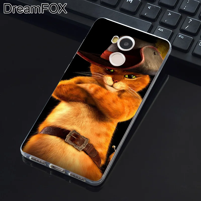 DREAMFOX K161 Кот Ботинки Мягкие TPU силиконовый чехол для Xiaomi Redmi Note 3 4 5 плюс S 4A 4X 5A Pro