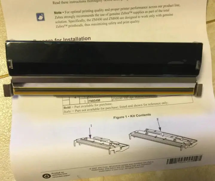 Zebra ZT420 200 точек/дюйм печатающая головка 203 OEM технологии P1058930 012 Печатающая