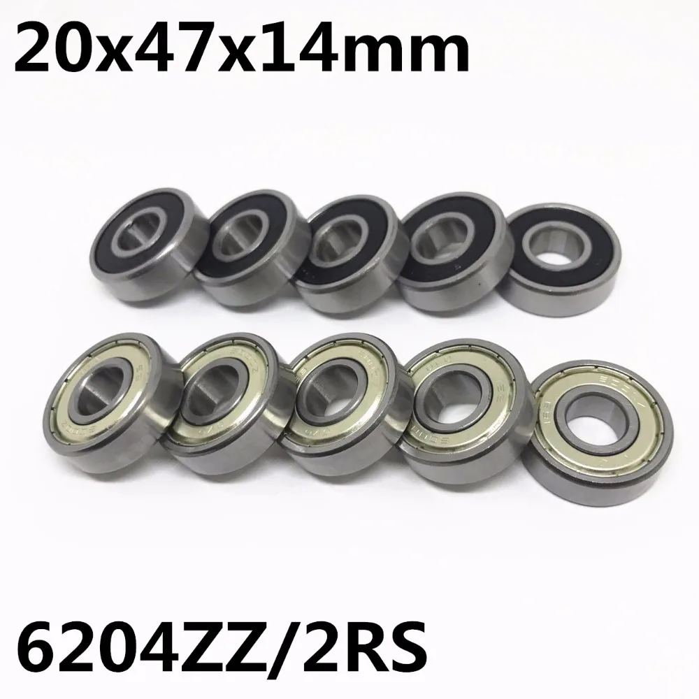 2 шт. шариковый подшипник 6204ZZ 6204 2RS 20x47x14 мм с глубоким желобом высокого качества