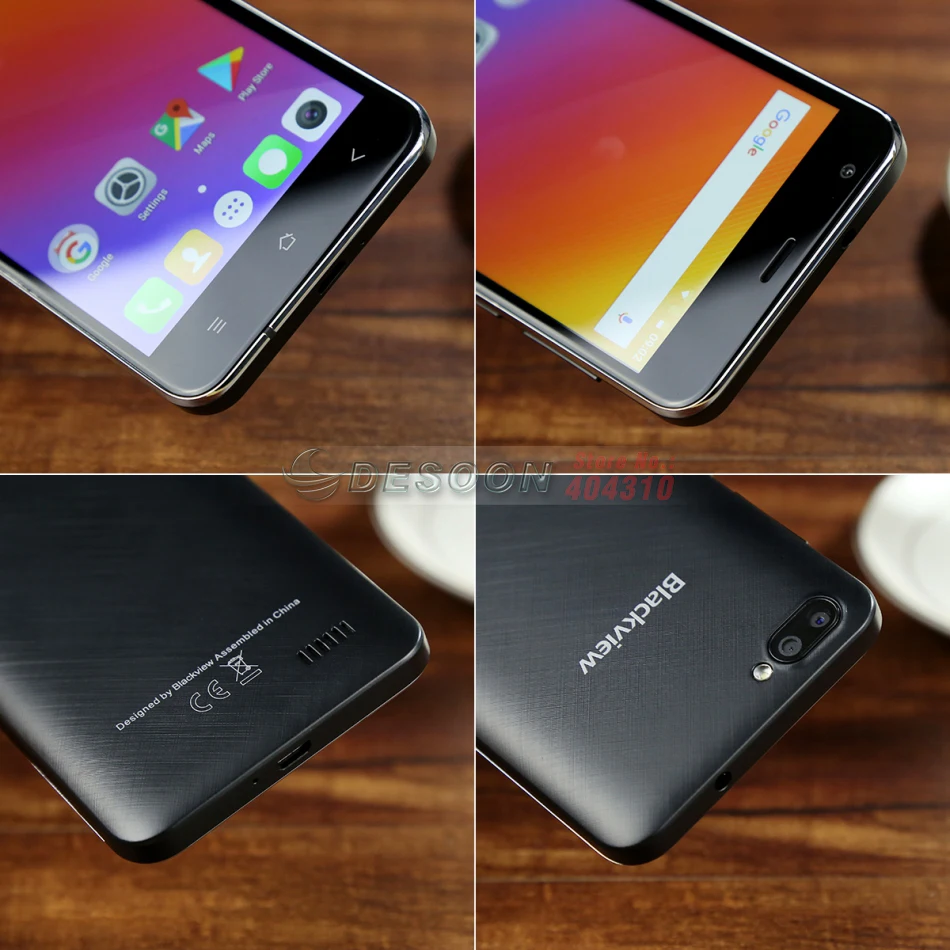 Смартфон Blackview A7, Android 7,0 MT6580A, четырехъядерный мобильный телефон, 1 ГБ ОЗУ, 8 Гб ПЗУ, двойная задняя камера, разблокированный сотовый телефон