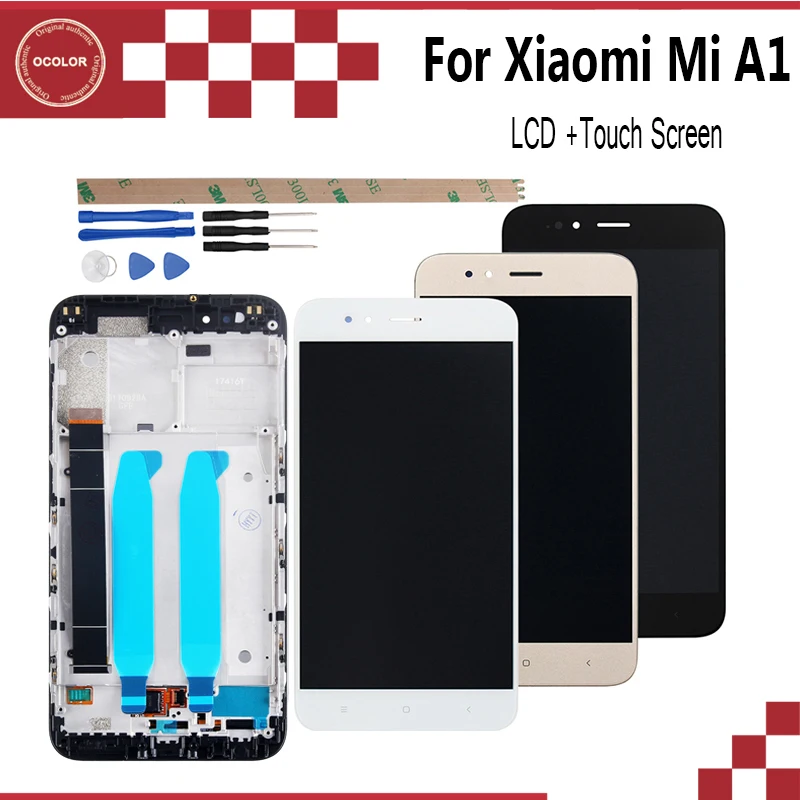ЖК-дисплей ocolor для XiaoMi Mi A1 с сенсорным экраном и рамкой в сборе ремонтная деталь