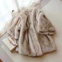 tao ting li na winter mid length loose warm thick faux fur coat
