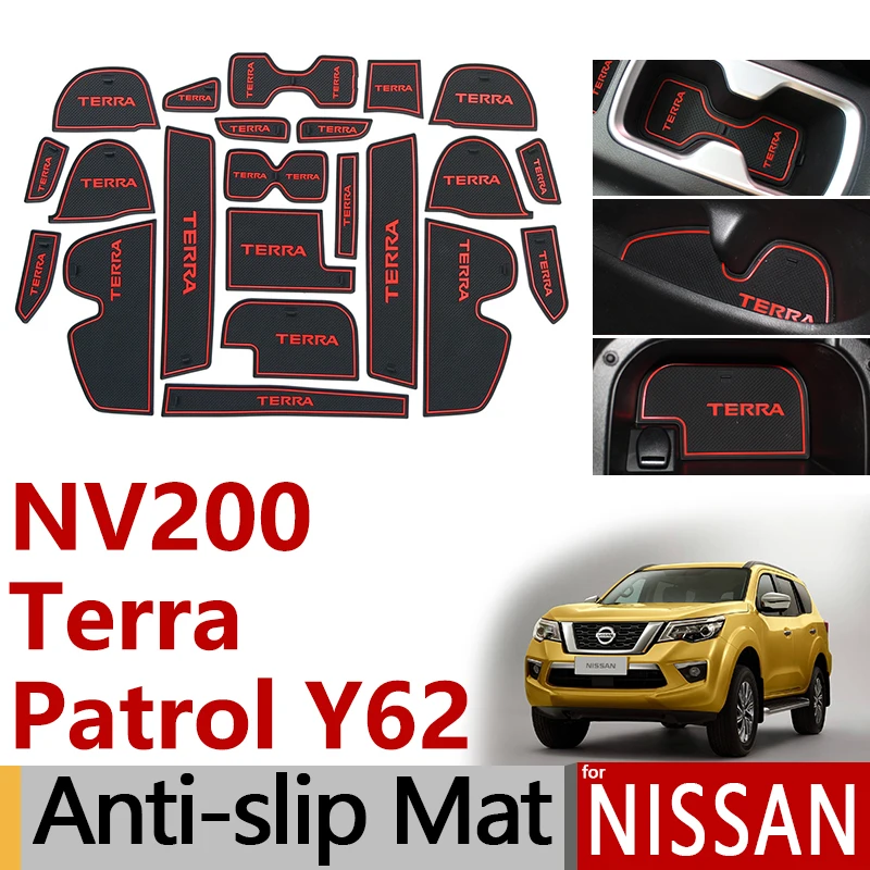 Противоскользящий резиновый коврик со слотом для ворот чашки Nissan NV200 Terra патруль