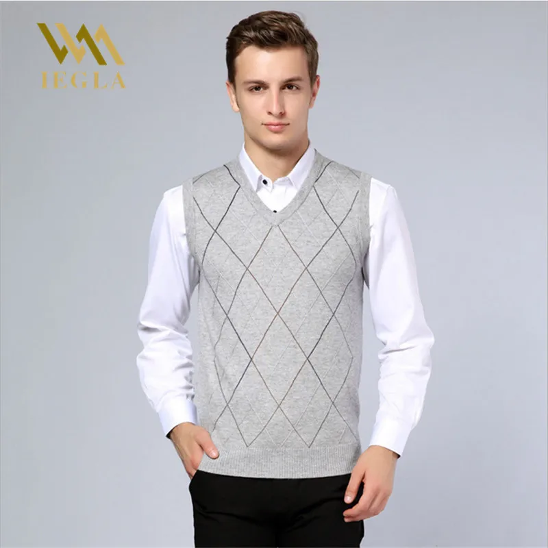 

Sweater Mens Pullover Casual Cashmere Jumper Classic Plaid Stripes Sleeveless Sweaters Men Pull Homme Male Knitwear Woolen Vest