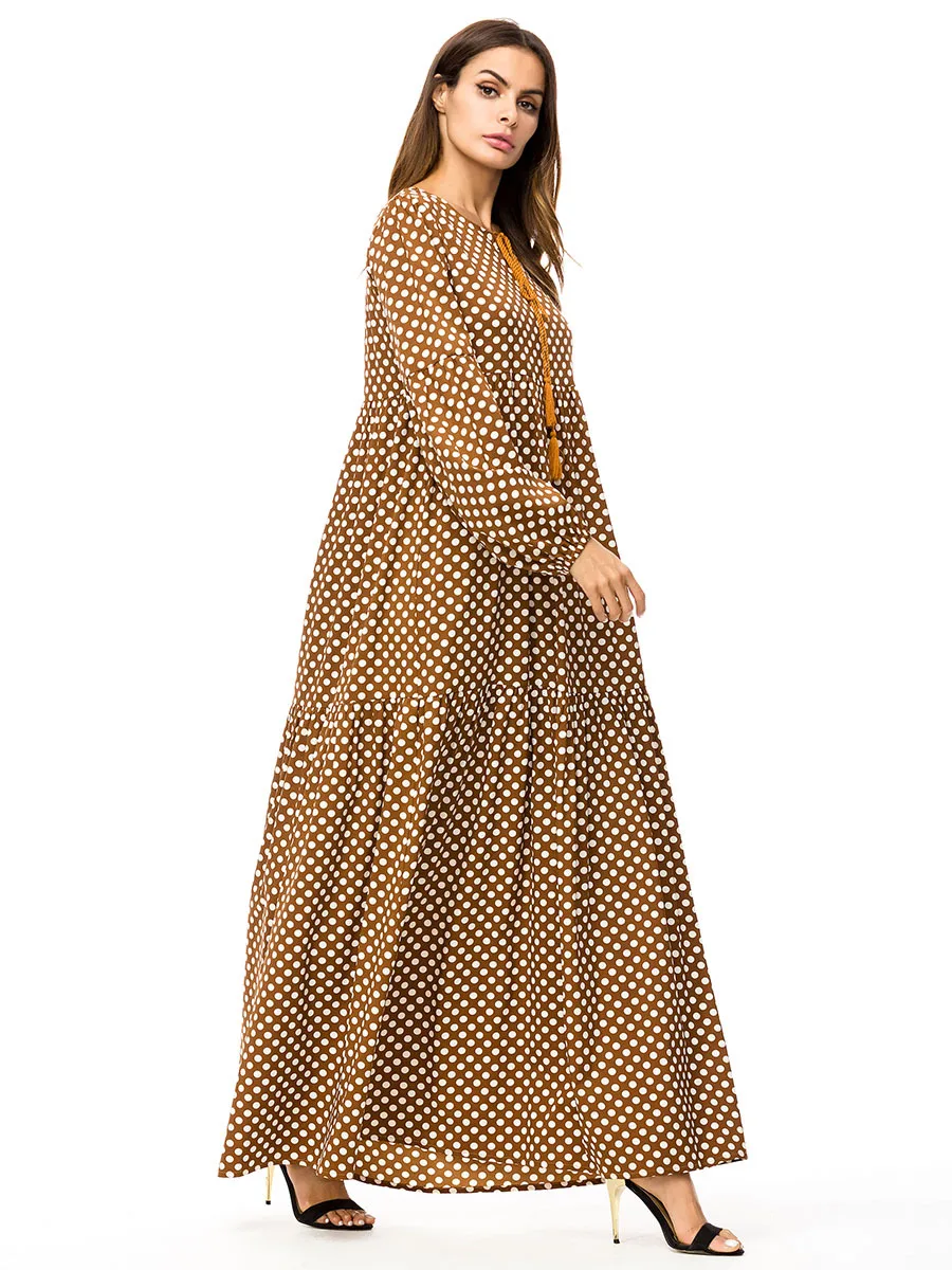 Свободные абаи с длинным рукавом для женщин плюс размер мусульманское платье 3XL